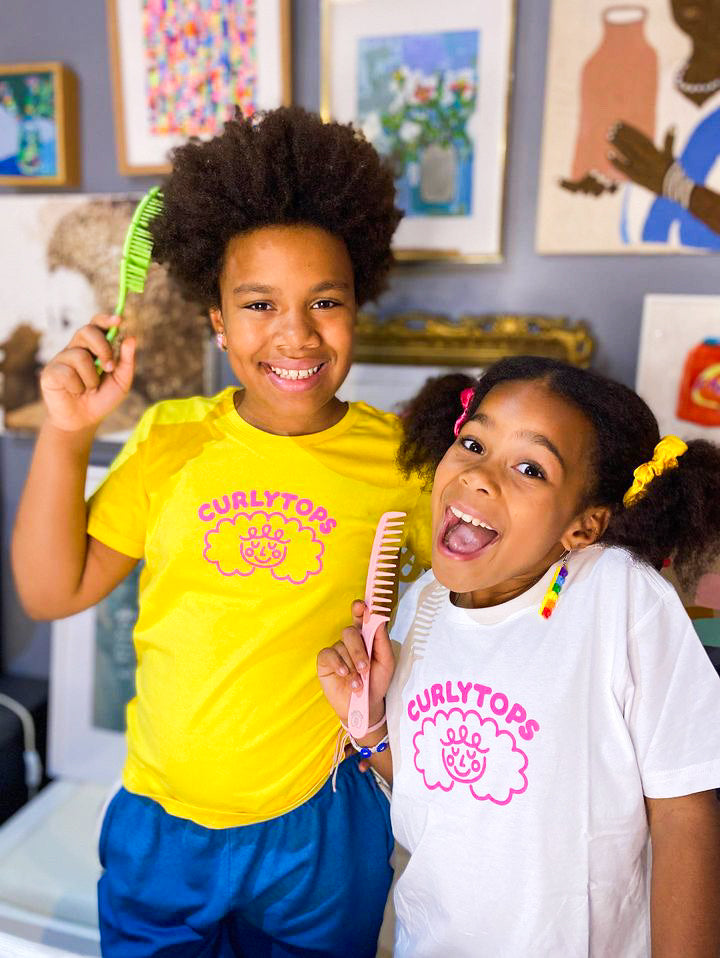 The Basoka Queens wearing Curlytops t-shirts