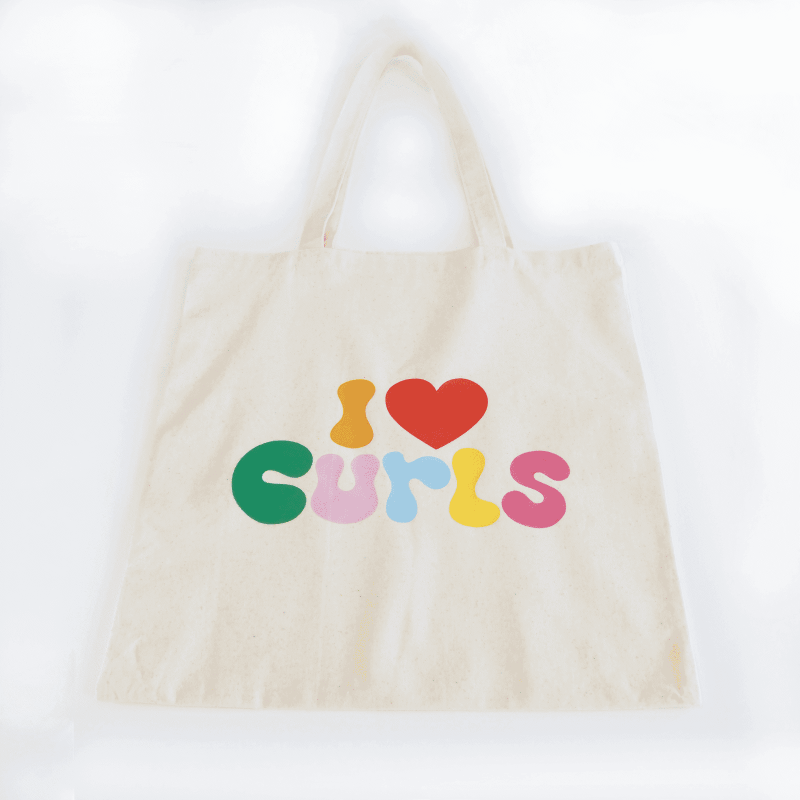 Curlytops I heart curls tote