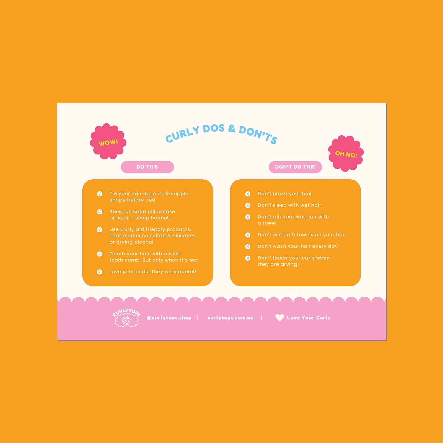 Curly Routine Cards - FREE DIGITAL DOWNLOAD