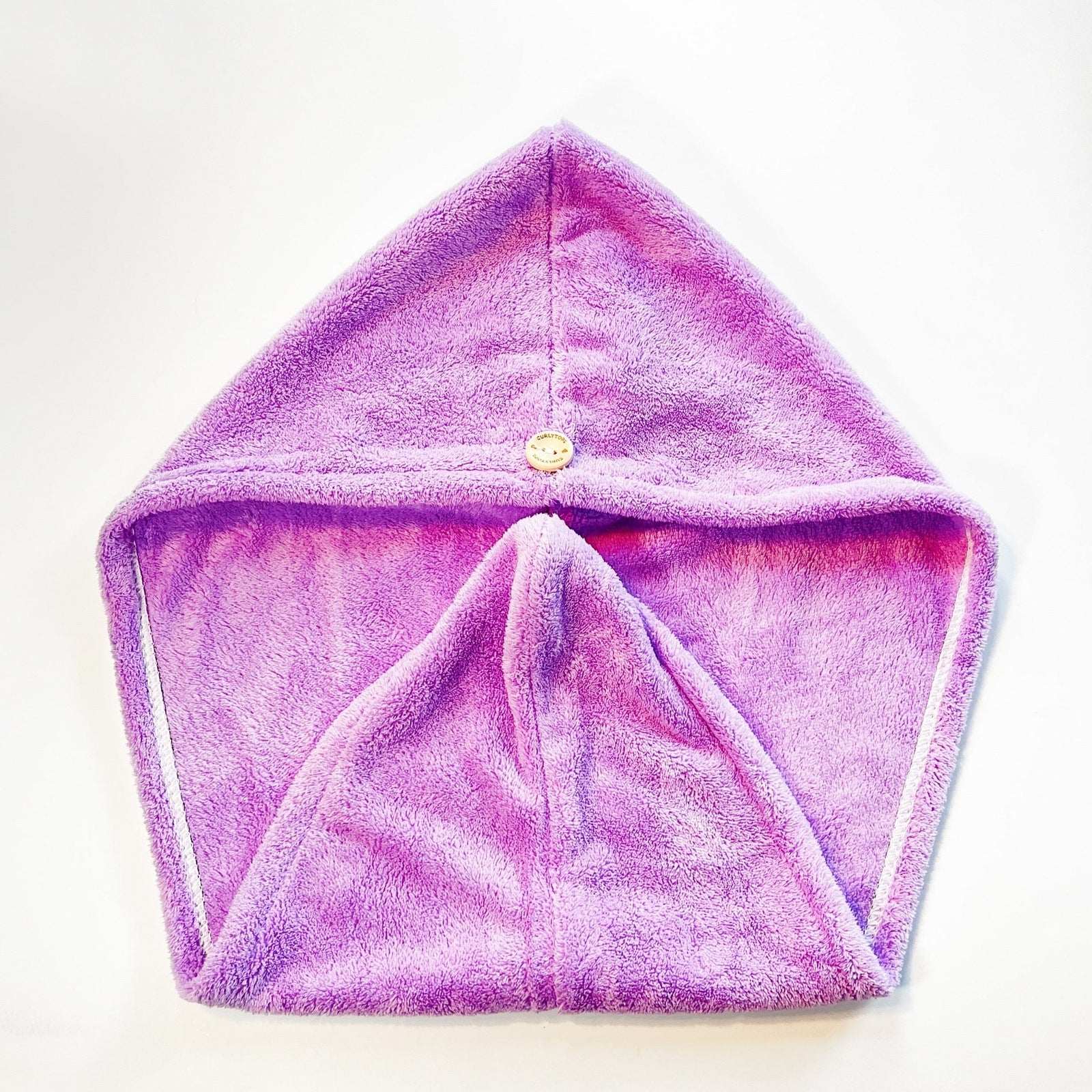 Curlytops Purple Microfibre Hair towel for plopping and drying curly hair