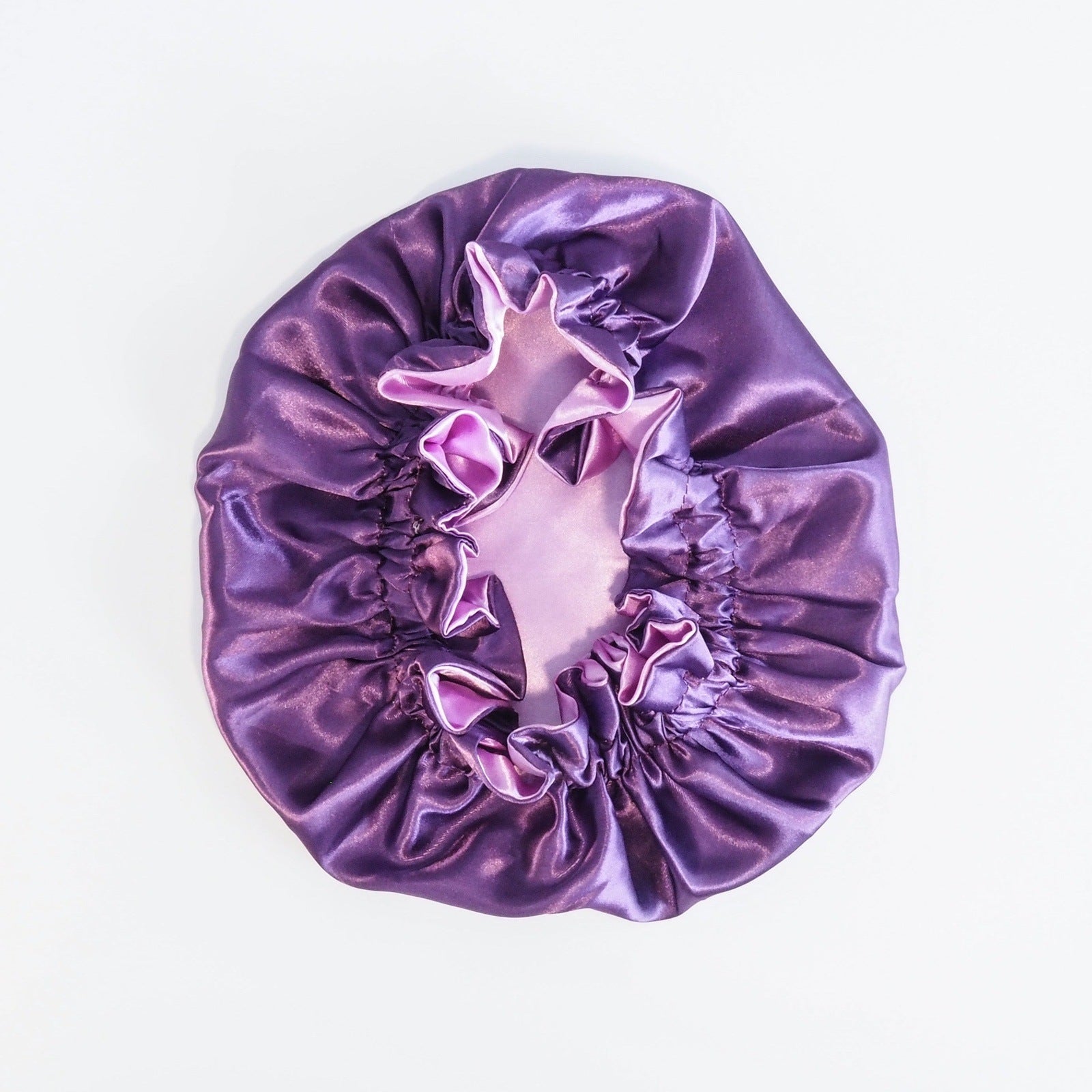 Curlytops Purple Satin Curl Protection Sleeping Bonnet