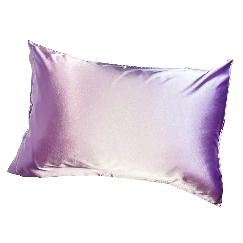 Purple satin pillowcase