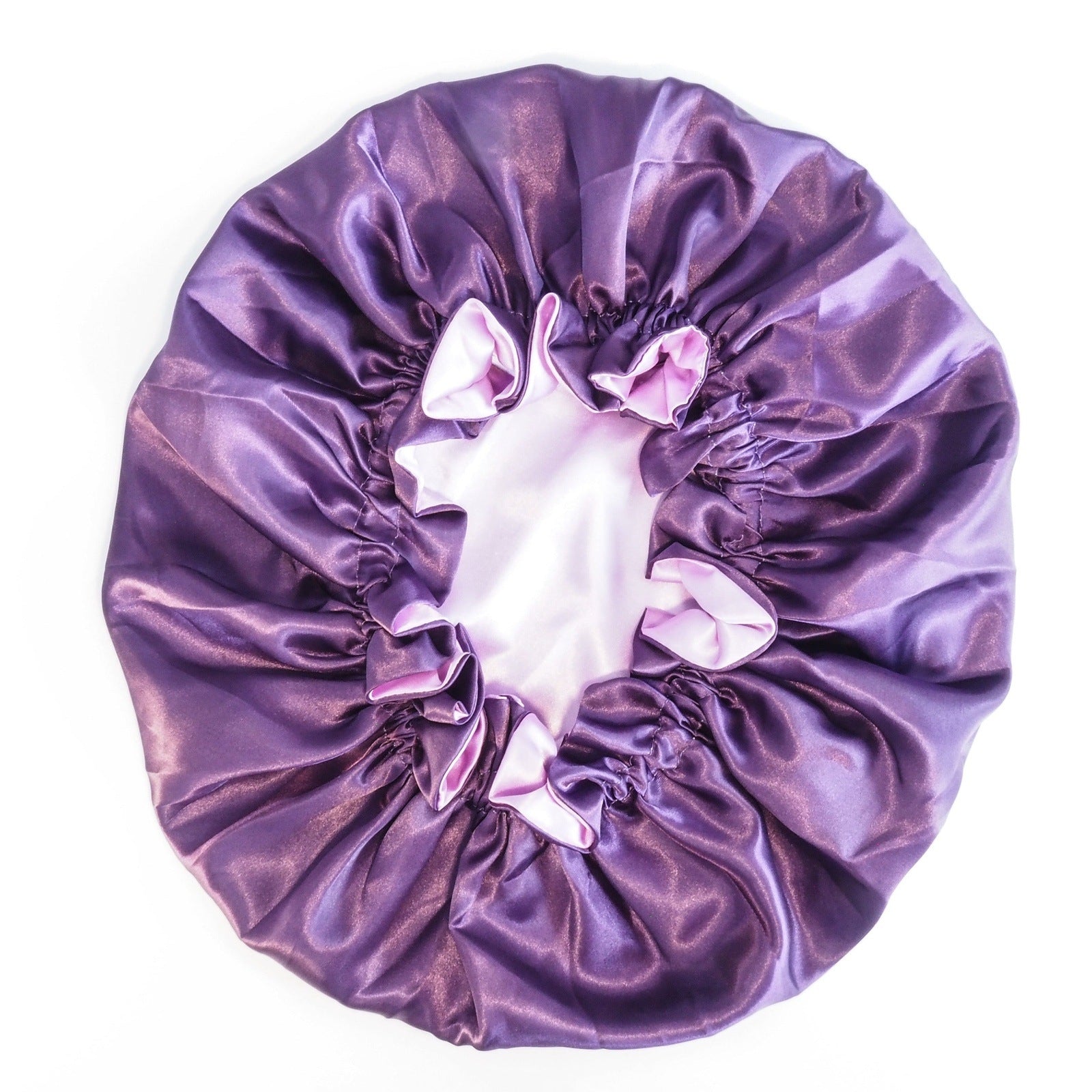 Curlytops Purple Satin Curl Protection Sleeping Bonnet